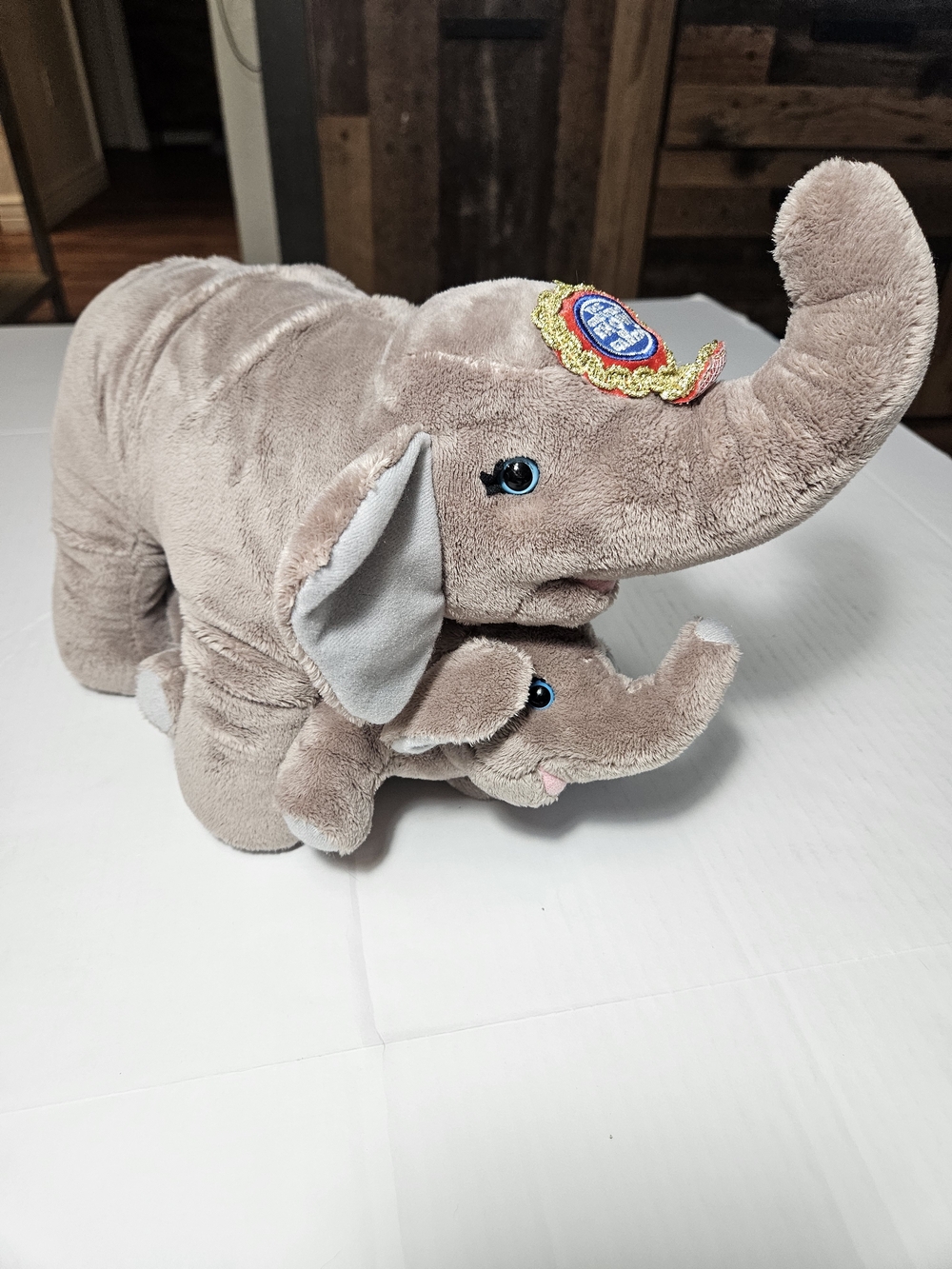 Ringling Brothers Circus Greatest Show on Earth Mother & Baby Elephant Plush 12"